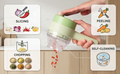 4-in-1 Electric Vegetable Cutter, Slicer, Grater, Chopper