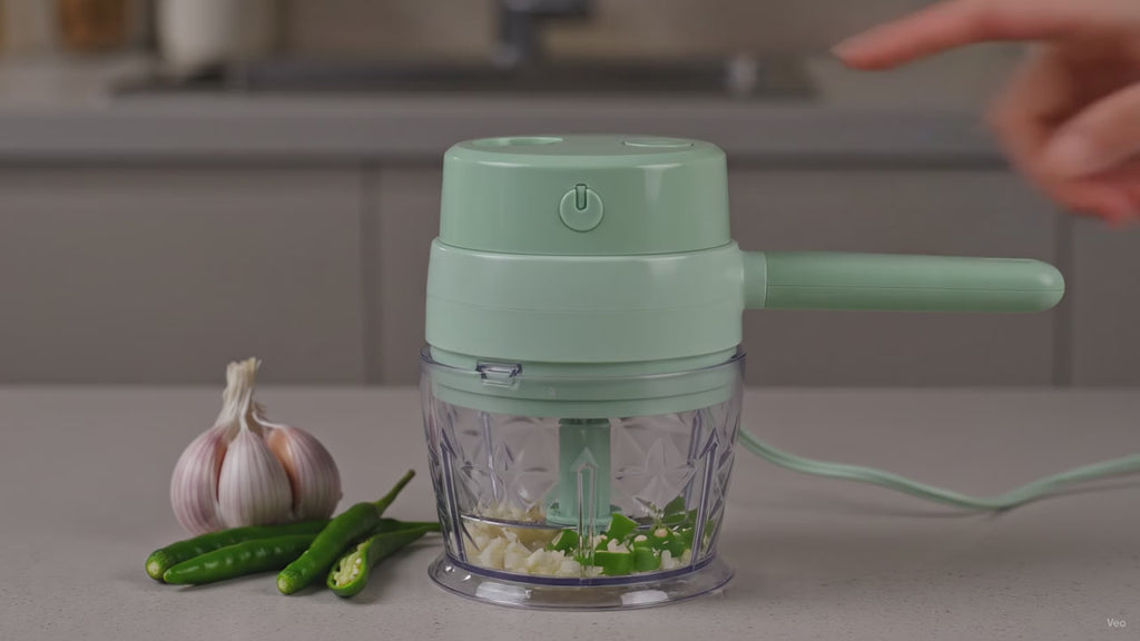 4-in-1 Electric Vegetable Cutter, Slicer, Grater, Chopper