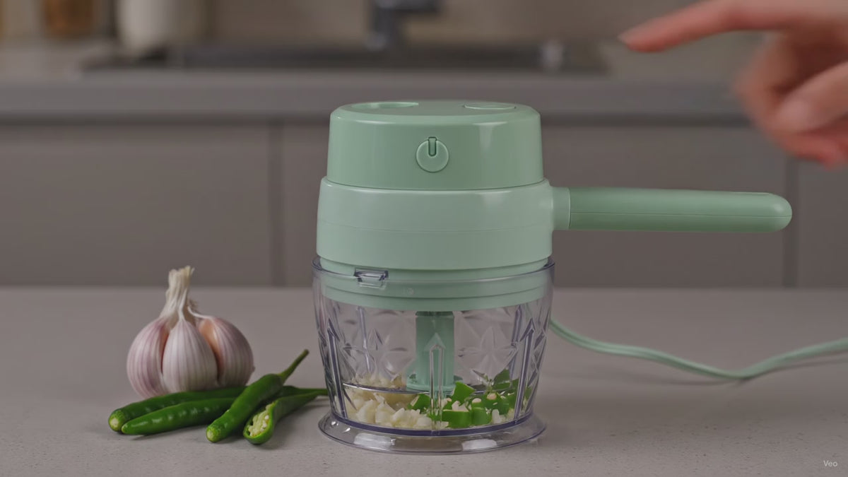 4-in-1 Electric Vegetable Cutter, Slicer, Grater, Chopper
